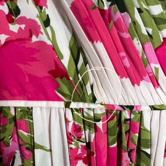 Boden Pink Floral Garden Party Swishy Dress Size 4 Petite - Picture 13 of 15